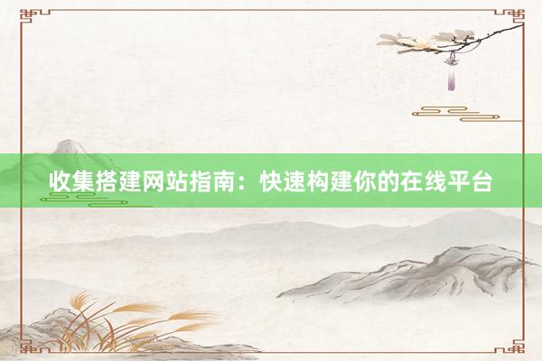 收集搭建网站指南：快速构建你的在线平台